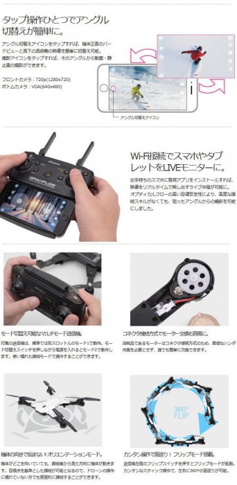 G-FORCE ジーフォース GRANFLOW(グランフロー) White/Black ドローン GB061 ラジコン ドローン 航空機の通販は