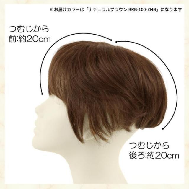 プリシラ BEAUTE 総手植え六分ウィッグ レイヤーミックスショート 人毛ミックス ナチュラルブラウン BRB-100-ZNB ファッション ウィッグの通販は
