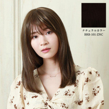 プリシラ BEAUTE 総手植え六分ウィッグ ストレートロング 人毛ミックス ナチュラルカラー BRB-101-ZNC ファッション ウィッグの通販は