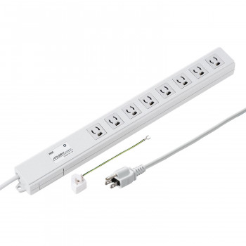 サンワサプライ ノイズフィルタタップ 3P・8個口・2m 集中スイッチ無し TAP-3811NFN の通販は