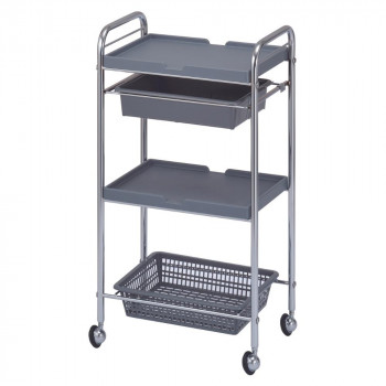 ナカキン　ロープパーティション　ダークメタリック・KP-25DM[検索用キーワード＝ガイドポール ステンレス フロアポール ロープパーティション 仕切り] ナカキン ロープパーティション ダークメタリック・KP-25DM