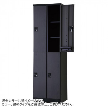 豊國工業 オール扉タイプ可動棚式4人用2列2段 W525(内筒交換錠) RLK-TTKN4252-BMB 57,783円