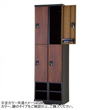 豊國工業 下段オープンタイプハンガーパイプ式4人用2列2段 W525 RLK-TKPN4452-BBT