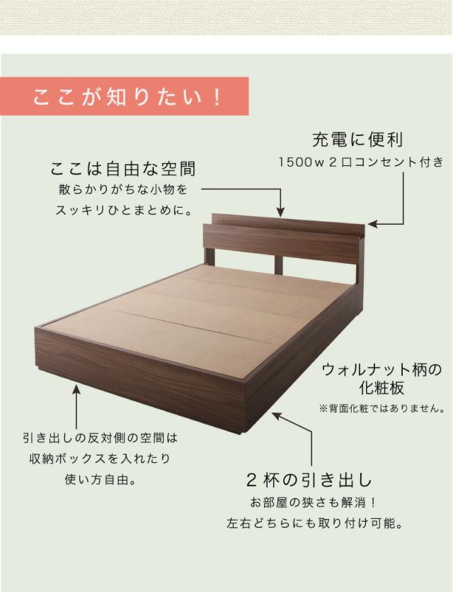 ロングセラー 人気 ベッド ベッドフレーム マットレス付き 収納