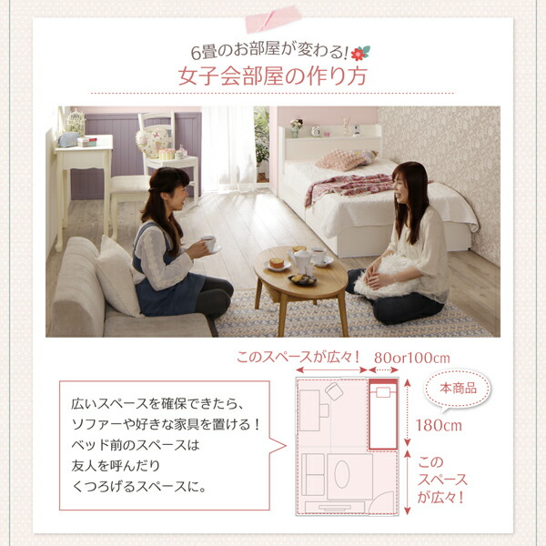 ベッド ホワイト 白 真っ白 かわいい 可愛い 収納ベッド 収納付き スタンダードボンネルコイル マットレス付き 専用リネンなし セミダブル 組立設置付の通販は