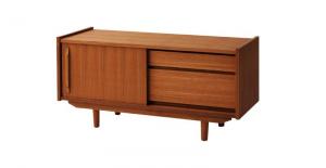 リビング収納 チェスト キャビネット タンス テレビ台 天然木チーク材北欧アンティーク風リビング収納シリーズ テレビボード 幅102の通販は