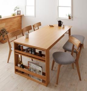 天然木オーク材エクステンションダイニング 6人 6点セット(テーブル+チェア4脚+ベンチ1脚) W120-180の通販は 76,892円