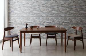 ダイニングセット（テーブル&チェア） 天然木ウォールナット モダンデザイン ダイニングセット 4人 5点セット(テーブル＋チェア×4)の通販は 48,882円