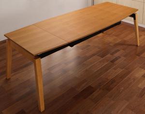 ダイニングテーブル 伸縮 オーク材 スライド伸縮式ダイニングシリーズ ダイニングテーブル単品 W140-240の通販は 52,048円