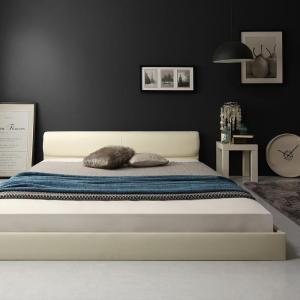 高級感のある モダンデザインレザーフロアベッド 国産カバーポケットコイルマットレス付き シングル 組立設置付の通販は