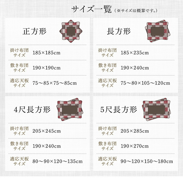 こたつ用布団 和モダンデザインの市松模様こたつ布団 こたつ用掛け布団単品 正方形(75×75cm)天板対応の通販は