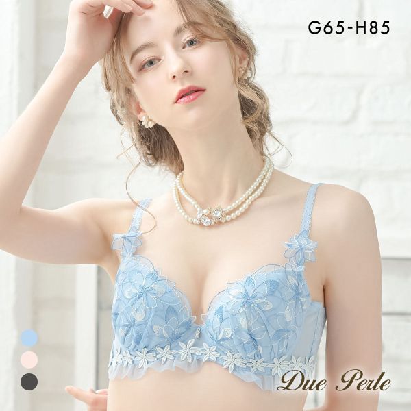 ブラジャー ドゥペルル フルールドゥ 脇高すっきり GH グラマー 谷間 スムージング なめらか リフトアップ 大きいサイズ 脇 下着 レディース 送料無料
