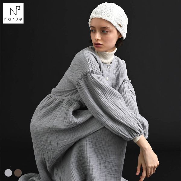 ナルエー NARUE パジャマ シュークリームガーゼ(R)4+メイプルブランワンピース ワンピース ドレス 綿100％ ネグリジェ 送料無料