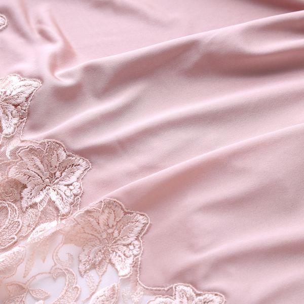 ボンレヴェール BonRevaire エンブロイダリーレース後スリットスリップ