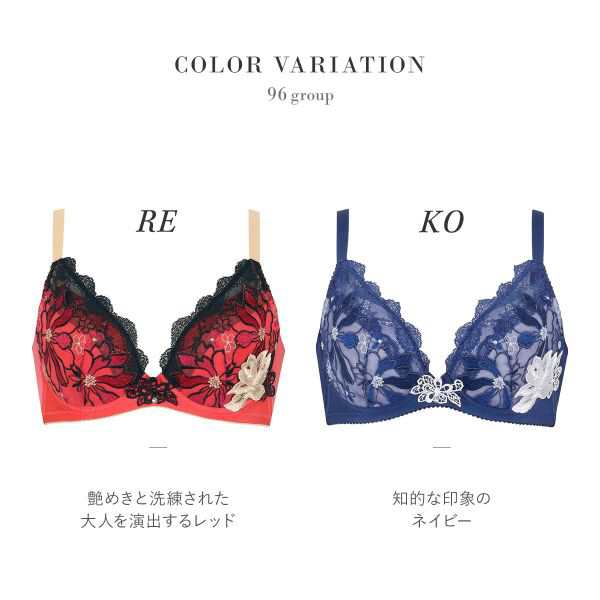 ワコール サルート Salute 黒赤 レースブラジャー D80