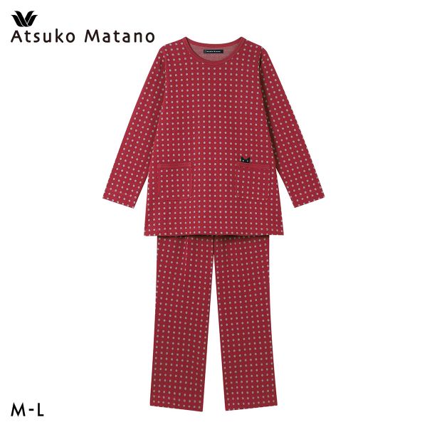 ワコール マタノアツコ ルームウェア 長袖パジャマ 上下セット 綿100