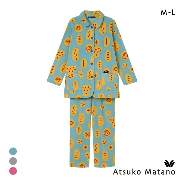 ワコール マタノアツコ フリース 長袖 パジャマ 上下セット ルームウェア あったか パン レディース Wacoal ATSUKO 15%OFF 送料無料