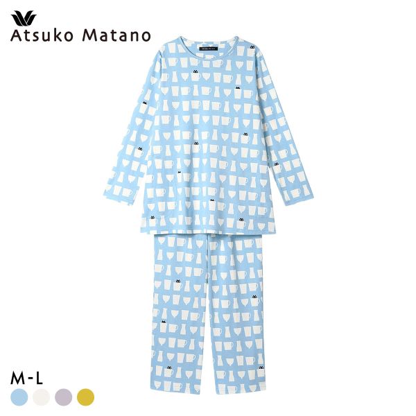 ワコール マタノアツコ ルームウェア 長袖パジャマ 上下セット MEME ねこ 綿100％ Wacoal ATSUKO MATANO 15%OFF 送料無料_8