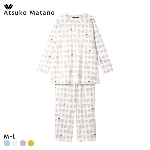ワコール マタノアツコ ルームウェア 長袖パジャマ 上下セット MEME ねこ 綿100％ Wacoal ATSUKO MATANO 15%OFF 送料無料_9