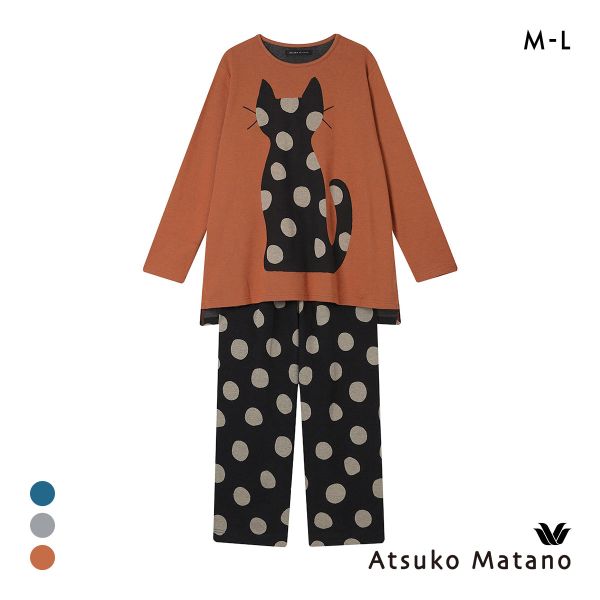 ワコール] マタノアツコ ATSUKO MATANO ヒョウ 長袖 パジャマ 上下