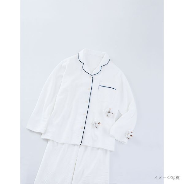 ワコール Wacoal 睡眠科学 レディース なめらかでやわらかい天綿 シャツ パジャマ 長袖 上下セット 綿100％ コット 10%OFF 送料無料_5