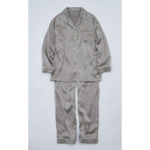 ワコール Wacoal 睡眠科学 レディース シルクサテン シャツパジャマ 長袖 上下セット シルク100％ 絹 10%OFF 送料無料 ワコール Wacoal 睡眠科学 レディース シルクサテン シャツパジャマ