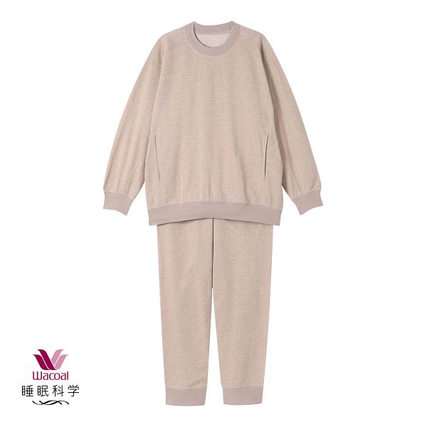 ワコール Wacoal 睡眠科学 レディース ルームウェア パジャマ 上下セット 長袖 デニム調 綿混 ML 寝返りしやすい YD 10%OFF 送料無料