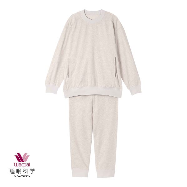 ワコール Wacoal 睡眠科学 レディース ルームウェア パジャマ 上下セット 長袖 デニム調 綿混 ML 寝返りしやすい YD 10%OFF 送料無料