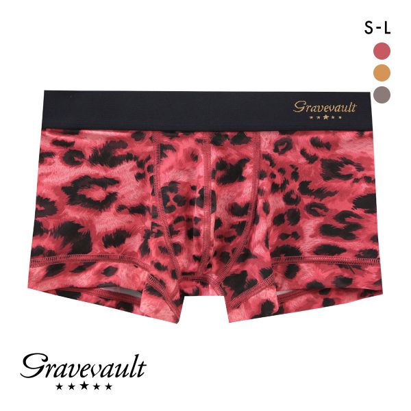 【送料無料】 グレイブボールト LEOPARD ローライズ ボクサーパンツ SML メンズ 前閉じ 日本製 Gravevault 国産の通販は 5,940円