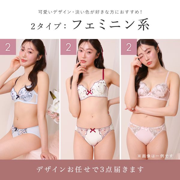シロハト　ブラジャー　2枚セット　F80 大きいサイズ　7/13まで最終お値下げ 7％OFF【送料無料】 ブラジャー ショーツ 3点セット 福袋 選べる