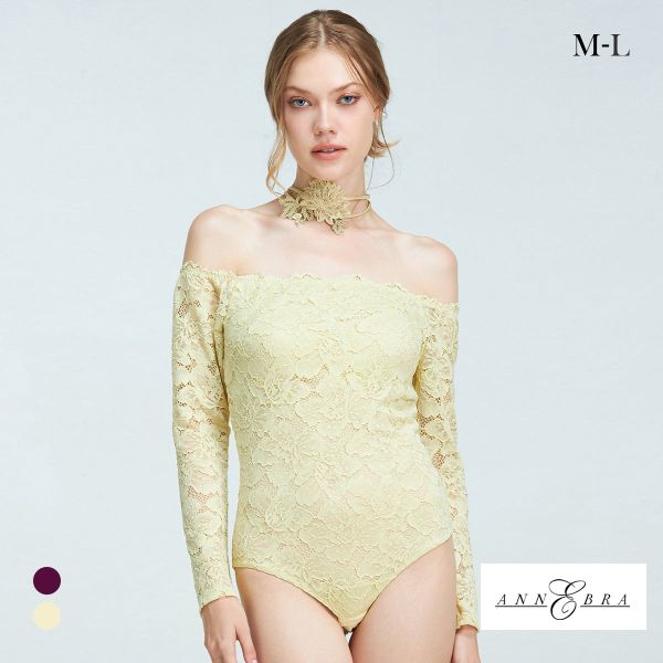 アンブラ Harmony in Bloom チョーカー付き オフショルレースボディスーツ テディ ANNEBRA 送料無料