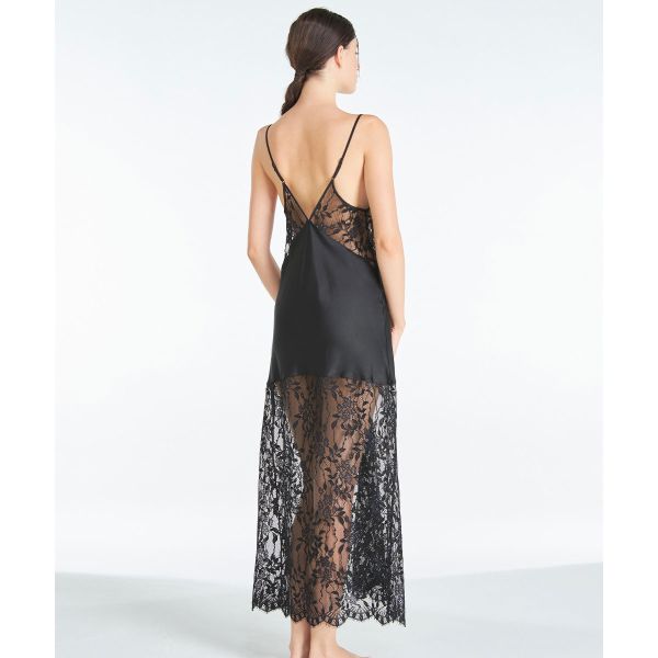 アンブラ ANNEBRA Luxurious レース切り替えロングドレス ルームウェア カップ付き 送料無料 アンブラ ANNEBRA Luxurious レース切り替えロングドレス ルームウェア