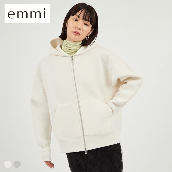 エミ ダンボールジップアップフーディー emmi 送料無料