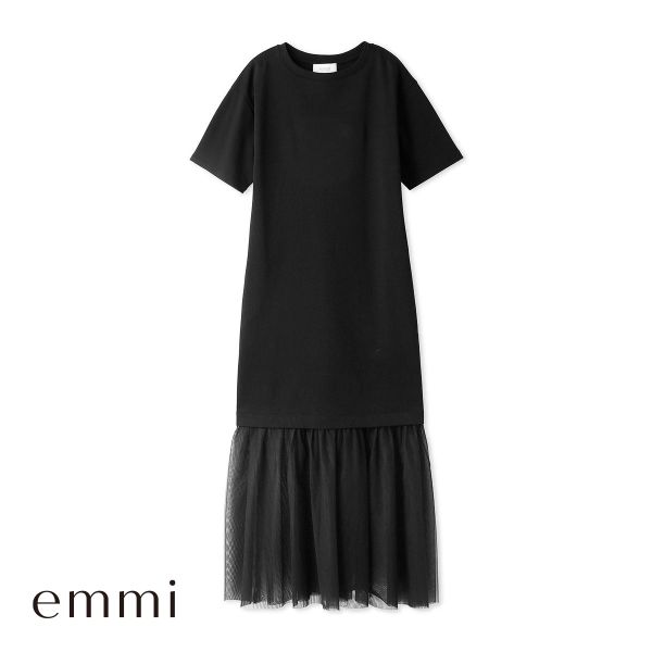 エミ オーガニックコットンドッキングTシャツワンピース emmi 40%OFF 送料無料