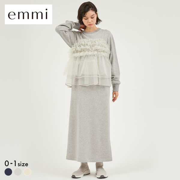 エミ セットアイテム チュールビスチェ×裏毛ワンピースセット emmi 20%OFF 送料無料_8