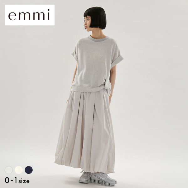 【送料無料】 エミ eco 裏毛プルオーバー×撥水バルーンスカートセット emmi