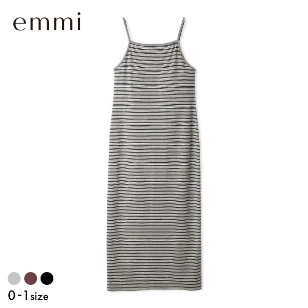 【送料無料】 エミ emmiロゴカップ付きパイルワンピース emmi