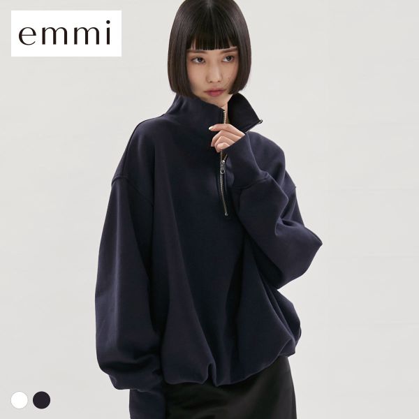 エミ em ハーフジップスウェット セットアップ対応 emmi 送料無料 母の日 ギフト プレゼント