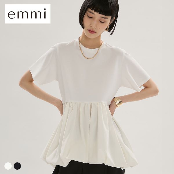 【送料無料】 エミ ドッキングバルーンカットソー UVカット 接触冷感 emmi