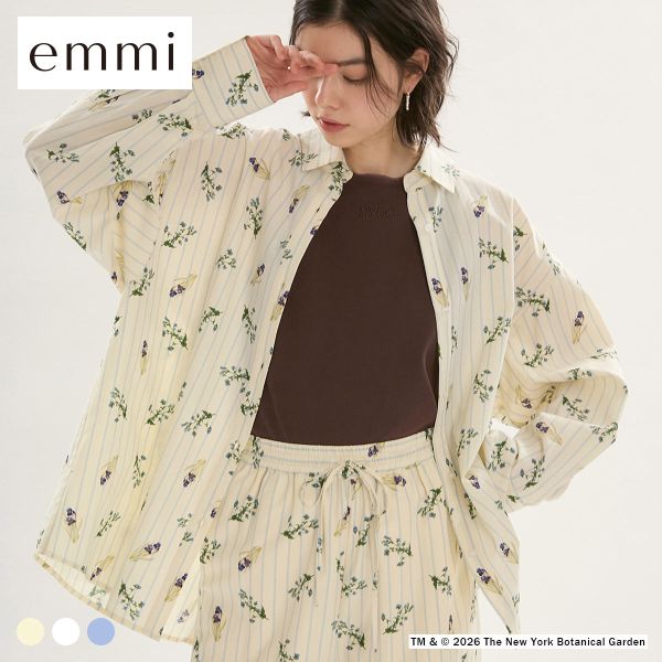 【送料無料】 エミ emmi×NYBG ストライプリラックスシャツ セットアップ対応 emmi