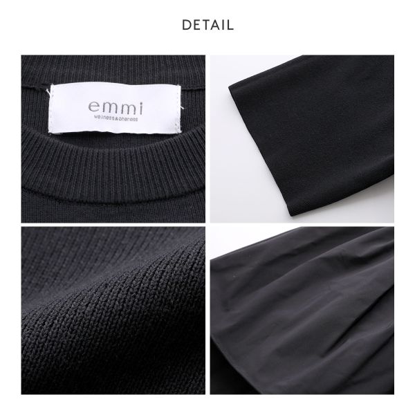 エミ ハーフスリーブニットドッキングワンピース emmi 送料無料_5