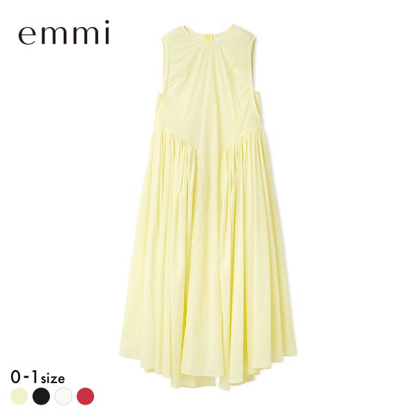 エミ ギャザーフォルムナイロンワンピース emmi 送料無料_8