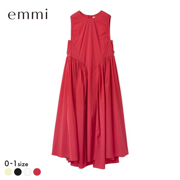 エミ ギャザーフォルムナイロンワンピース emmi 送料無料_11