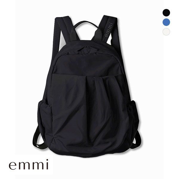 emi バックパック ブラック 送料無料】 エミ eco 撥水ミニギャザーボディーバックパック