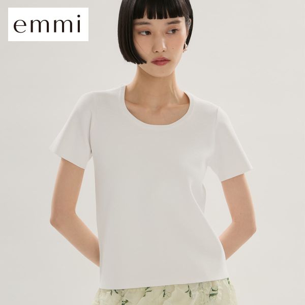 【メール便(20)】【送料無料】 エミ デコルテシンプルニット ウォッシャブル UVカット 接触冷感 emmi_13
