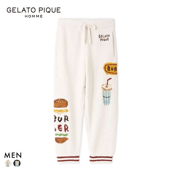 ジェラートピケ オム メンズ ヒラノトシユキ パウダージャガードロングパンツ ジェラピケ ルームウェア gelato pique HOMME 送料無料