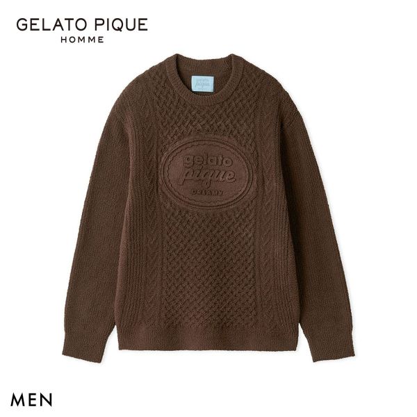 【送料無料】 ジェラートピケ オム メンズ Valentine アランプルオーバー ジェラピケ パジャマ GELATO PIQUE HOMME バレンタイン