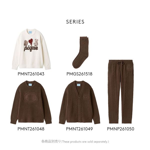 ジェラートピケ オム メンズ Valentine アランカーディガン ジェラピケ パジャマ GELATO PIQUE HOMME バレンタイン 送料無料_4