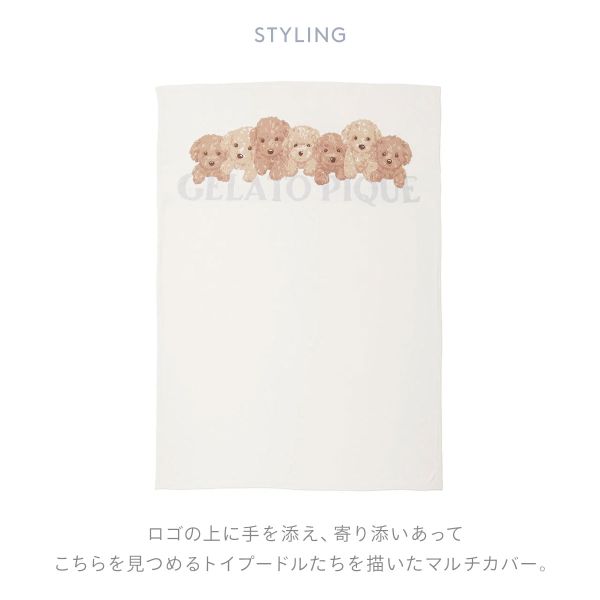 ジェラートピケ スリープ トイプードルジャガードマルチカバー