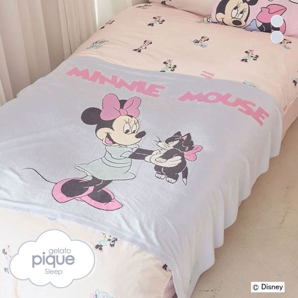 30％OFF【送料無料】 ジェラートピケ スリープ ディズニー Mickey&amp;Minnie ジャガードハーフケット ジェラピケ gelato pique Sleep Disney_8